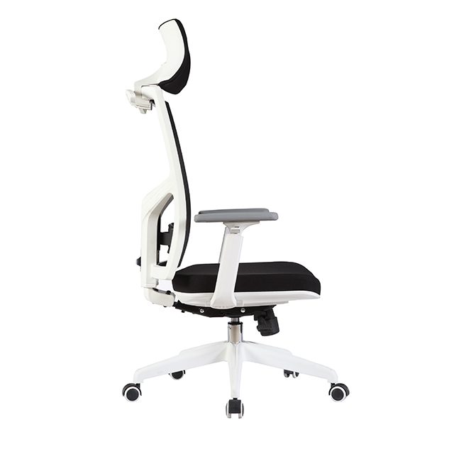 KB-8922AY Mesh High Back Office Chair Computer Desk Task Executive White plastic back with Headrest Ergonomic